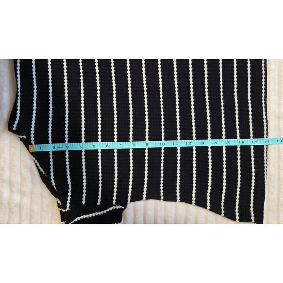 Anthropologie Sunday In Brooklyn Waffle Knit Striped Top - Picture 9 of 10